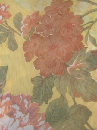 Curtains fabrics with flower design - Kapron transparent
